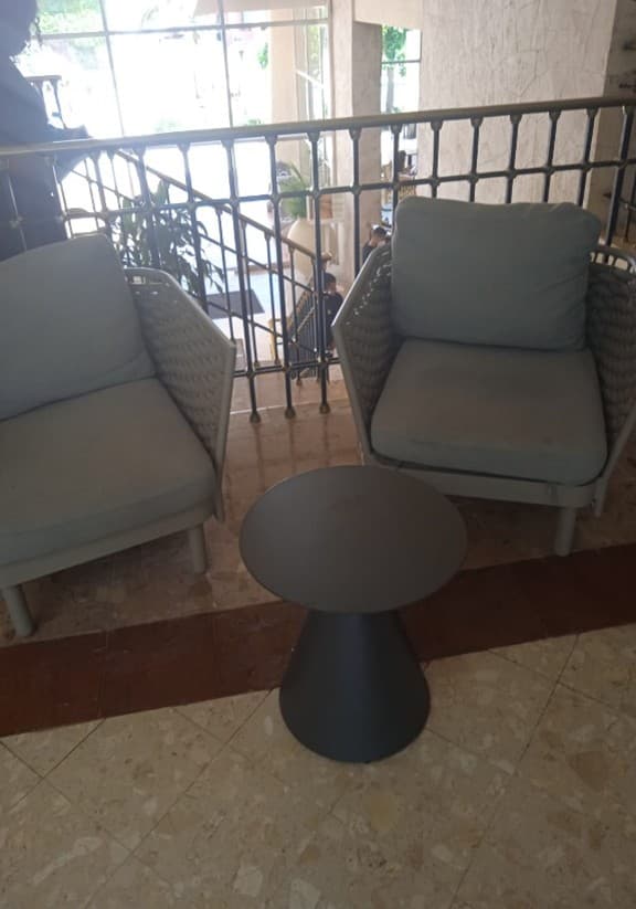 Sillones de mimbre tapizados